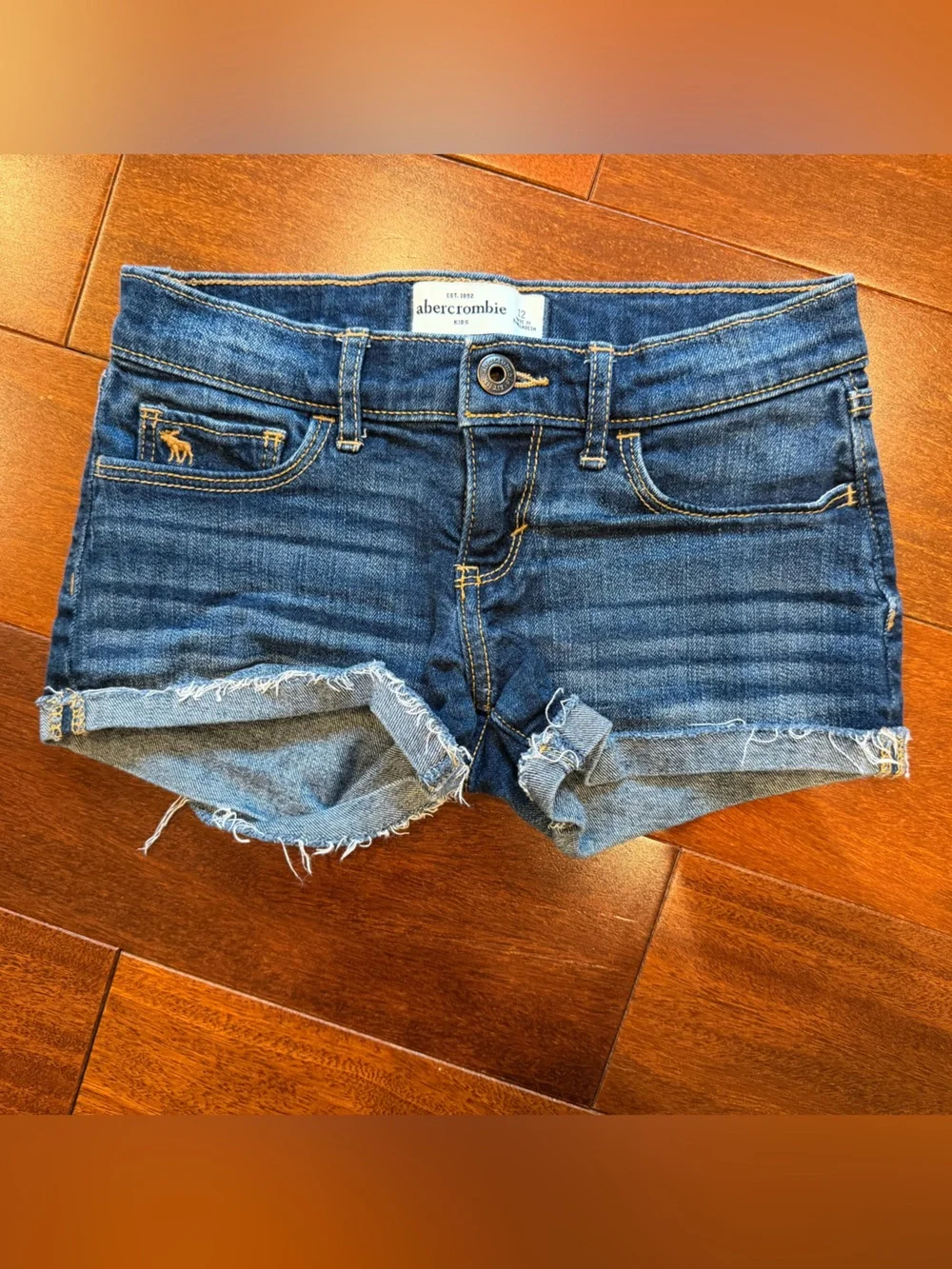 Abercrombie Kids - Dark Blue Denim Cutoff Jean Shorts